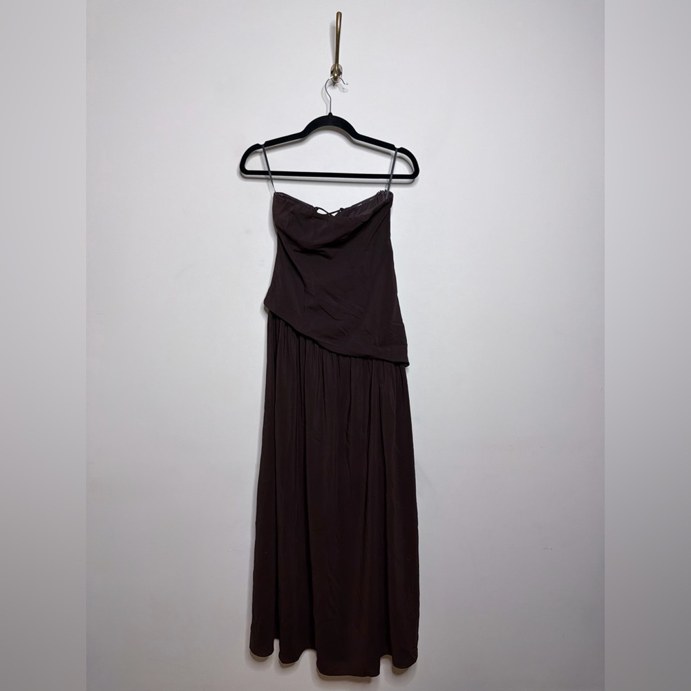 Princess Polly Odela Strapless Drop Waist Maxi Dress in Chocolate - Picture 4 of 9